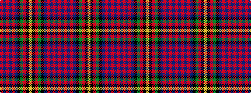 idealised woven sample of pattern RBRBRBKGRKYKRGKBRBRBR