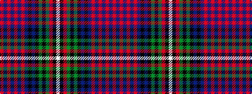 idealised woven sample of pattern RBRBRBRBKBKGKGRKW