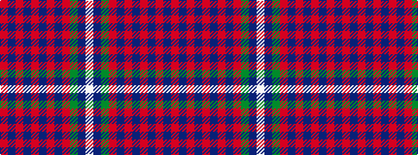 idealised woven sample of pattern RBRBRBRBRGBW