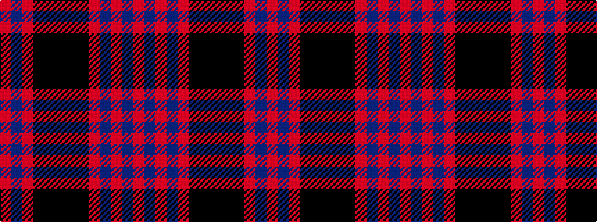idealised woven sample of pattern RBRBRKKKKKRBR