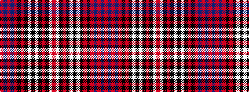 idealised woven sample of pattern RBRBRKRKWKWKRKWR