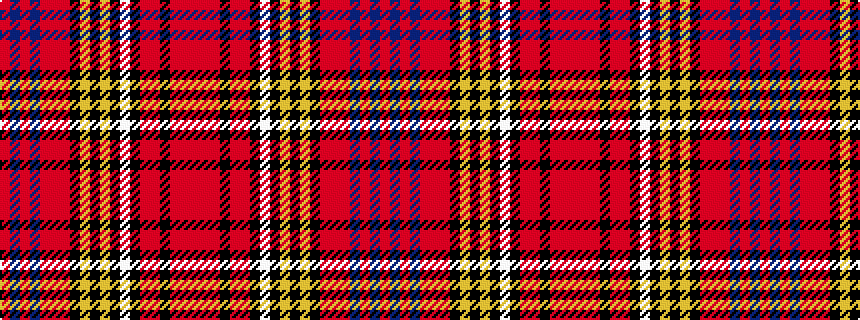 idealised woven sample of pattern RBRBRRRKYKYKWKRRKRRR