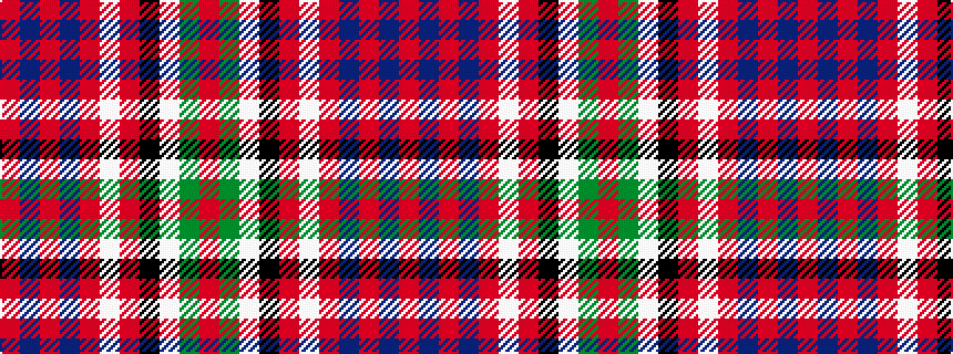 idealised woven sample of pattern RBRBRWRKWGR