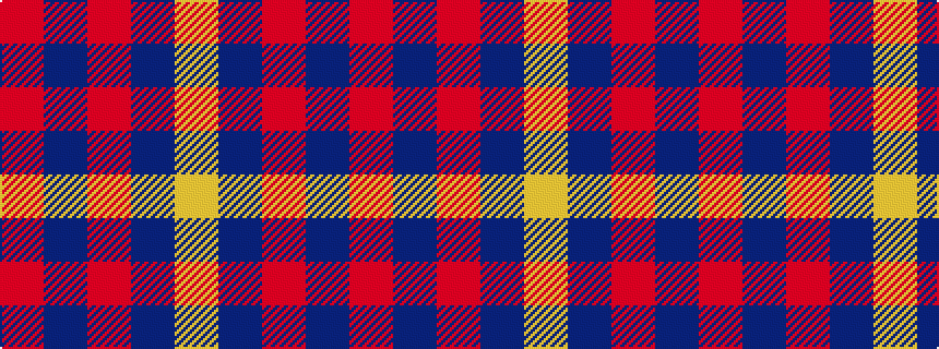 idealised woven sample of pattern RBRBY