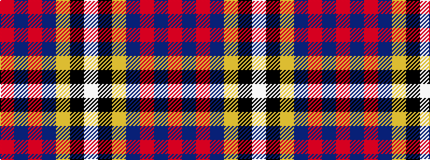 idealised woven sample of pattern RBRBYKW
