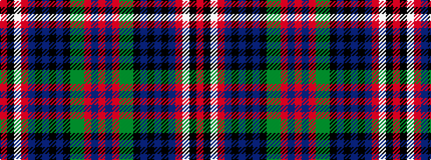 idealised woven sample of pattern RBRGGKBKBKBRWKR