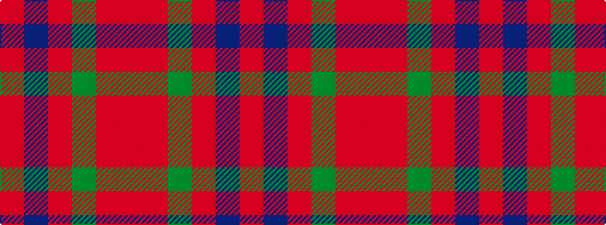 idealised woven sample of pattern RBRGRR