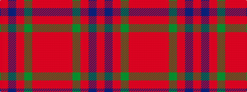 idealised woven sample of pattern RBRGRRR
