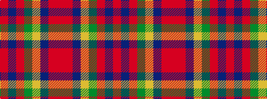 idealised woven sample of pattern RBRGYBRR