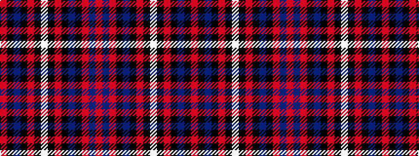 idealised woven sample of pattern RBRKBKRKWKRKBKR