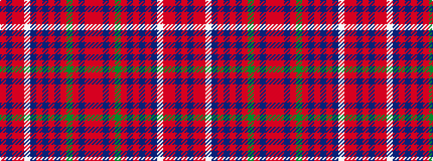 idealised woven sample of pattern RBRRWBRBRBRGRBRR