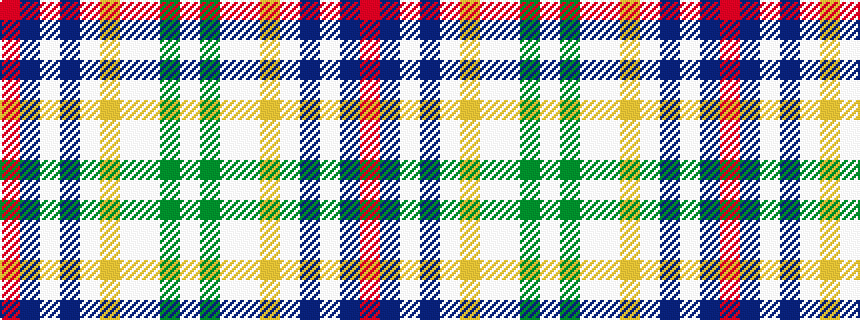 idealised woven sample of pattern RBWBWYWWGW