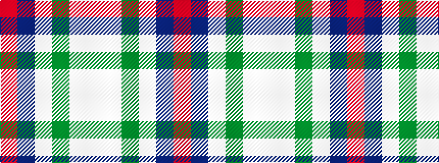 idealised woven sample of pattern RBWGWW