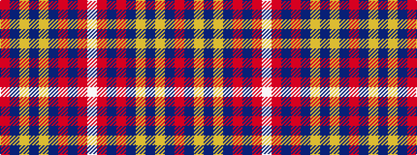 idealised woven sample of pattern RBYBYBRBRW