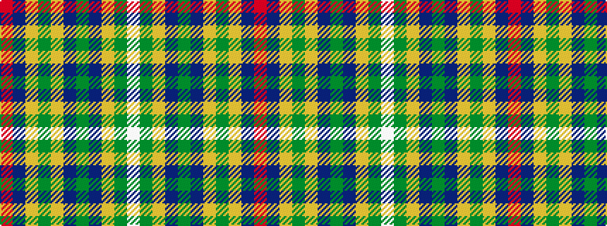idealised woven sample of pattern RBYGYBGBYGW