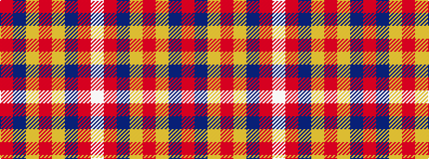 idealised woven sample of pattern RBYRYBRW