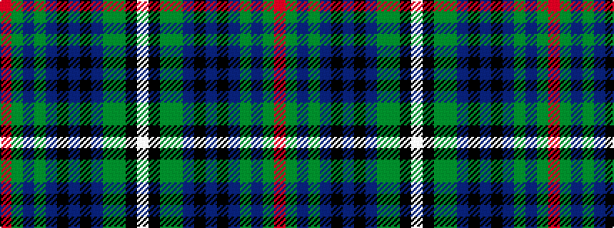idealised woven sample of pattern RGBGBKBKBGGKW