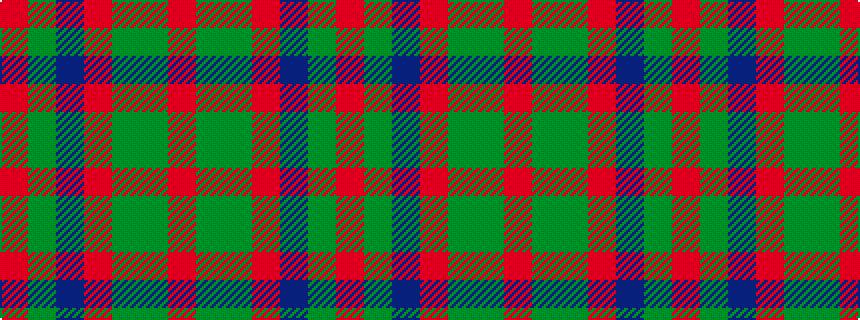 idealised woven sample of pattern RGBRGGR