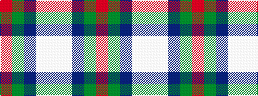 idealised woven sample of pattern RGBWW