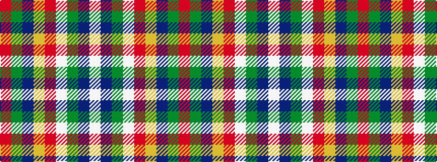 idealised woven sample of pattern RGBYRWGBW