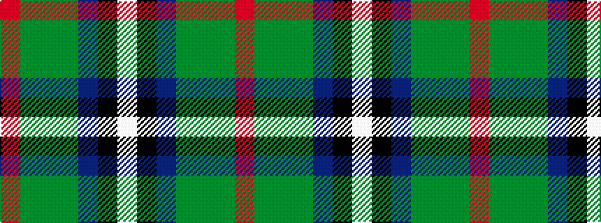 idealised woven sample of pattern RGGGBKW