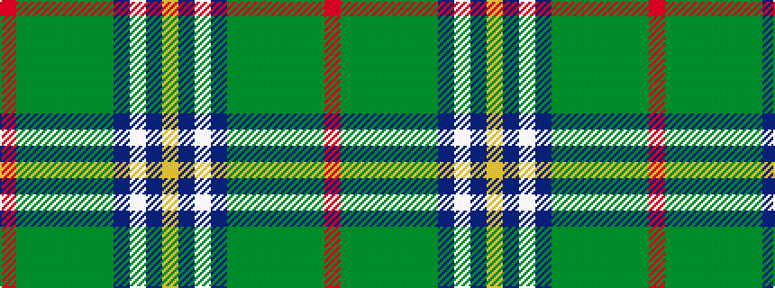 idealised woven sample of pattern RGGGGGGBWBY