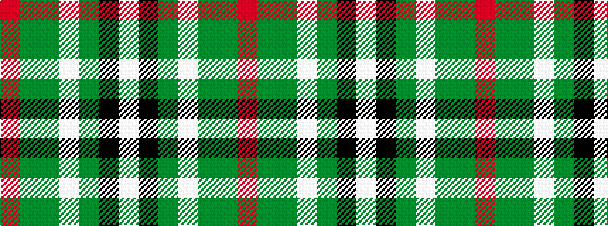 idealised woven sample of pattern RGGWGKW