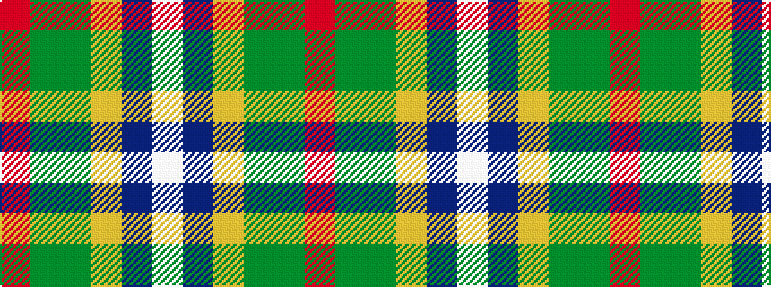 idealised woven sample of pattern RGGYBW