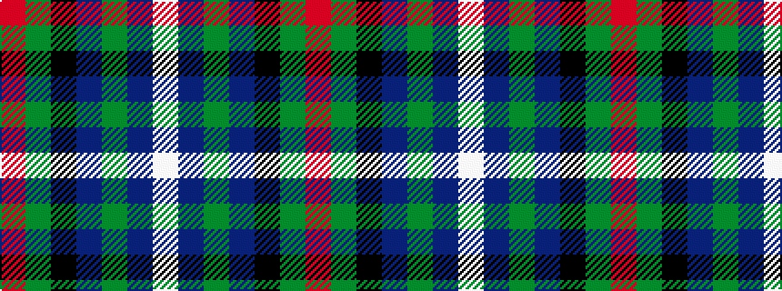 idealised woven sample of pattern RGKBGBW