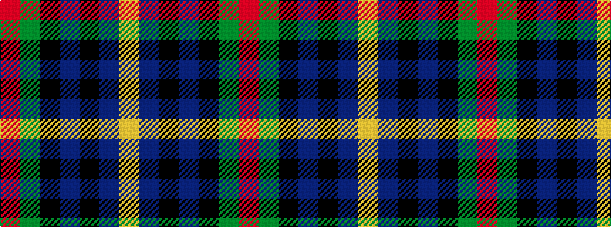 idealised woven sample of pattern RGKBKBY