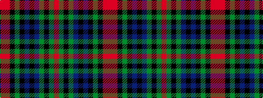 idealised woven sample of pattern RGKGBKBKGKRR