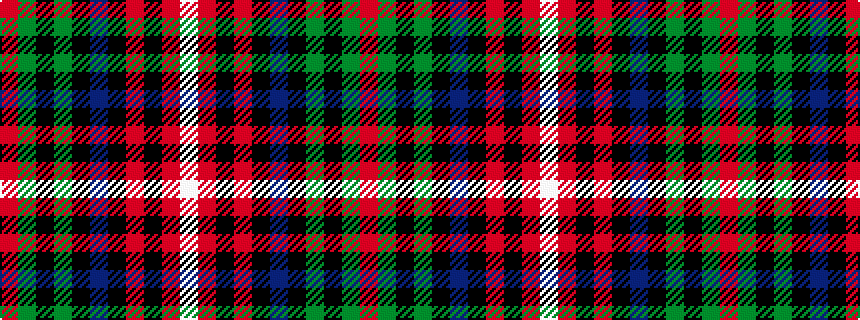 idealised woven sample of pattern RGKGKBKRKRW