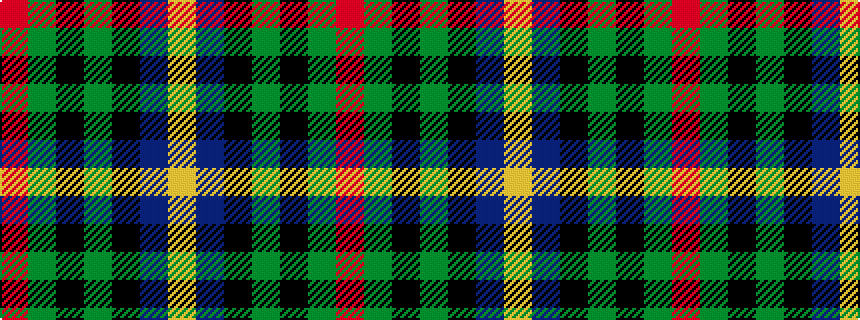 idealised woven sample of pattern RGKGKBY