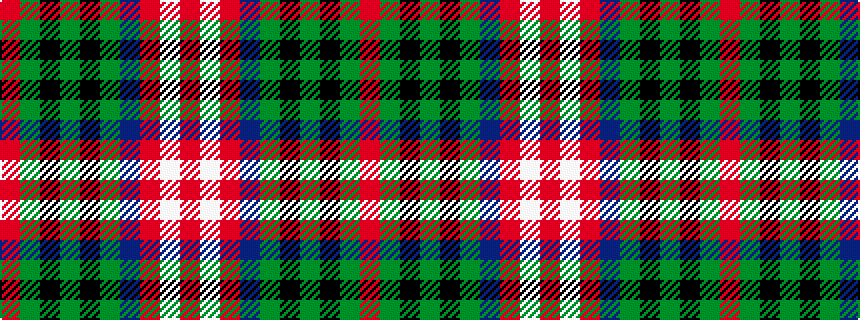idealised woven sample of pattern RGKGKGBRWR