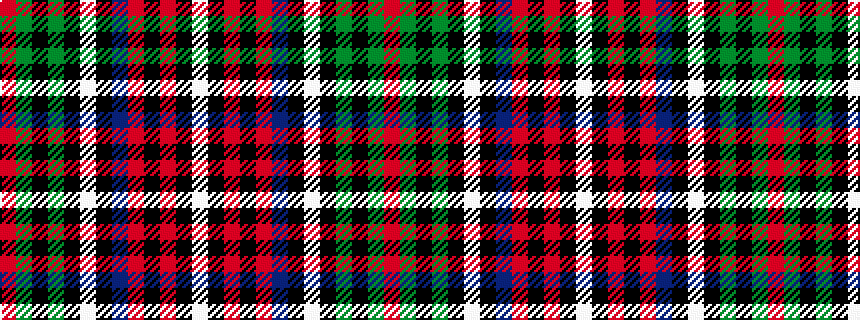 idealised woven sample of pattern RGKGKWKBRKRKW
