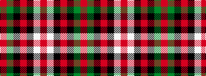 idealised woven sample of pattern RGKRKWR