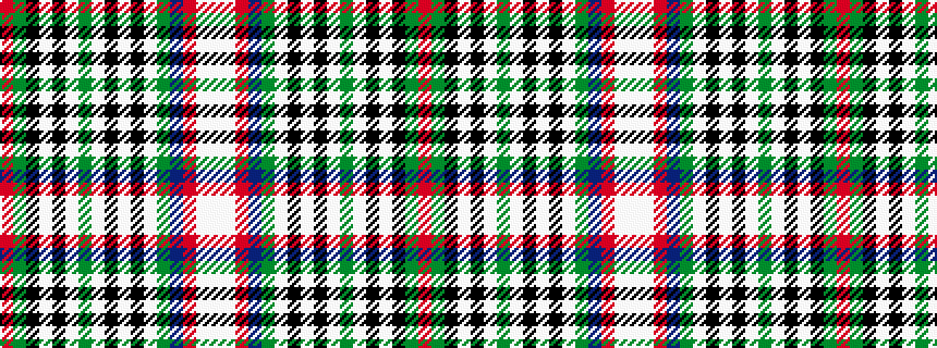 idealised woven sample of pattern RGKWKWGWKWKWGBRWW