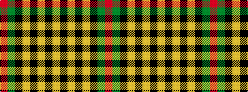 idealised woven sample of pattern RGKYKYKY