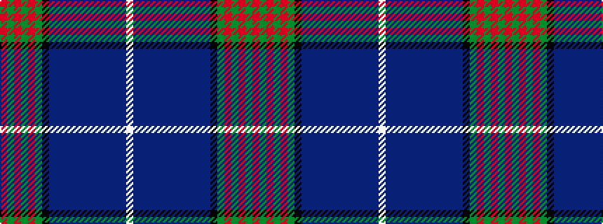 idealised woven sample of pattern RGRGRGKBBBBBBBBBBBW