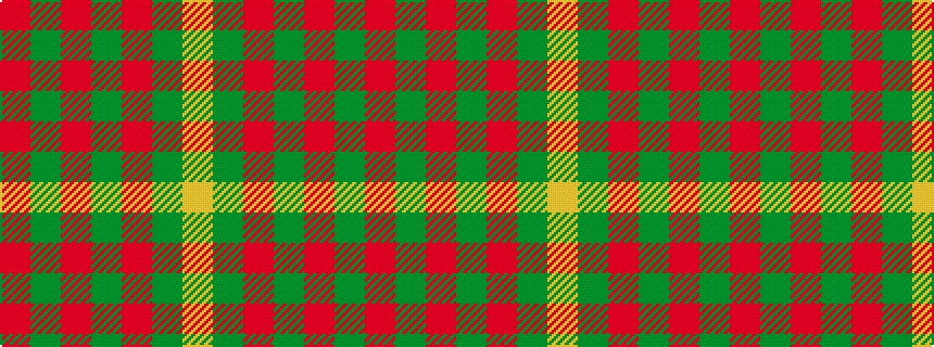idealised woven sample of pattern RGRGRGY