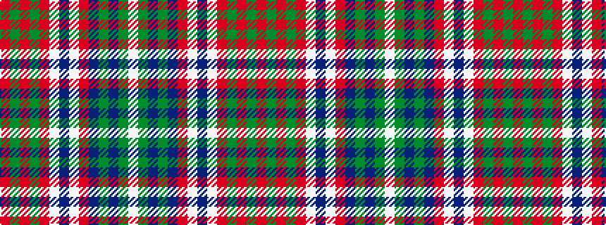 idealised woven sample of pattern RGRGRWBWRBGBGW