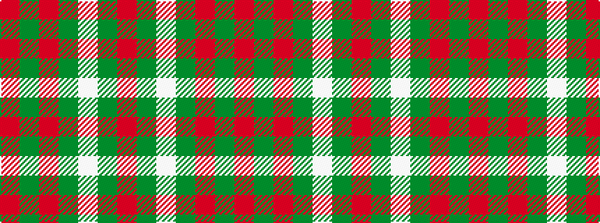 idealised woven sample of pattern RGRGWGR
