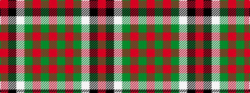 idealised woven sample of pattern RGRGWKR