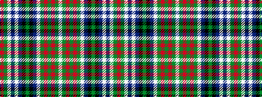 idealised woven sample of pattern RGWBWBKGKBWGRGRGW