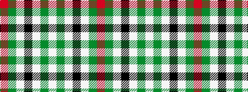 idealised woven sample of pattern RGWKWGW