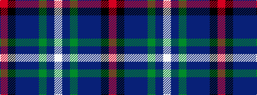 idealised woven sample of pattern RKBBBGBW