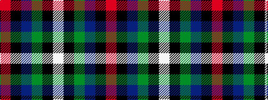 idealised woven sample of pattern RKBGKW