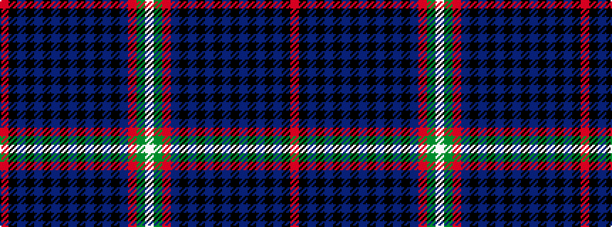 idealised woven sample of pattern RKBKBKBKBKBKBKBRGW