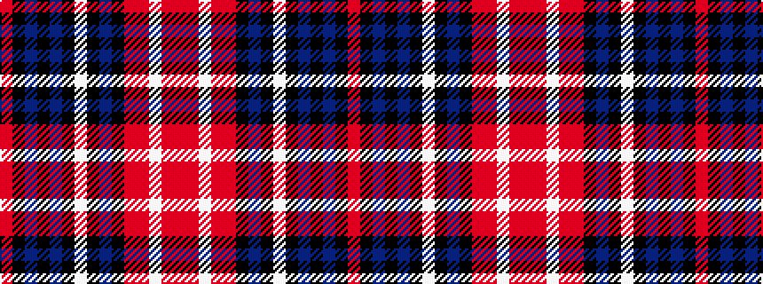 idealised woven sample of pattern RKBKBKWKBKRRWRR