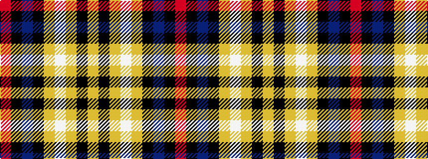 idealised woven sample of pattern RKBKYWYKY